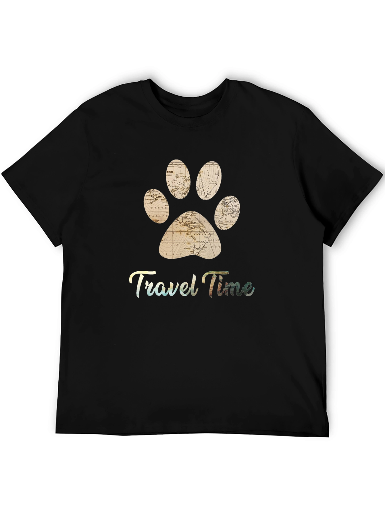 Travel Time Pet Paw Print T-Shirt