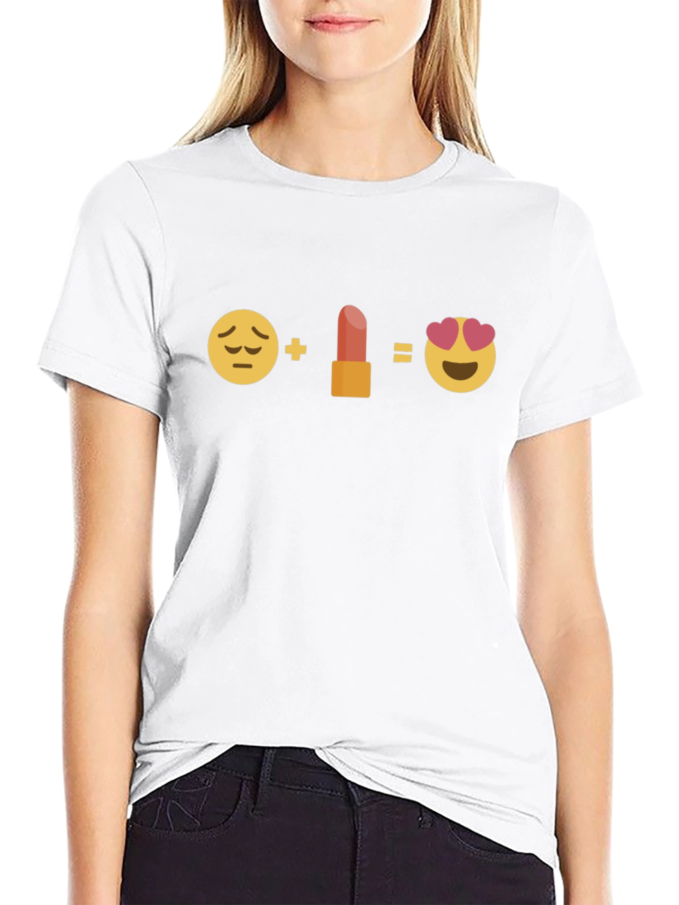 Emoji Lipstick Equation Graphic Tee