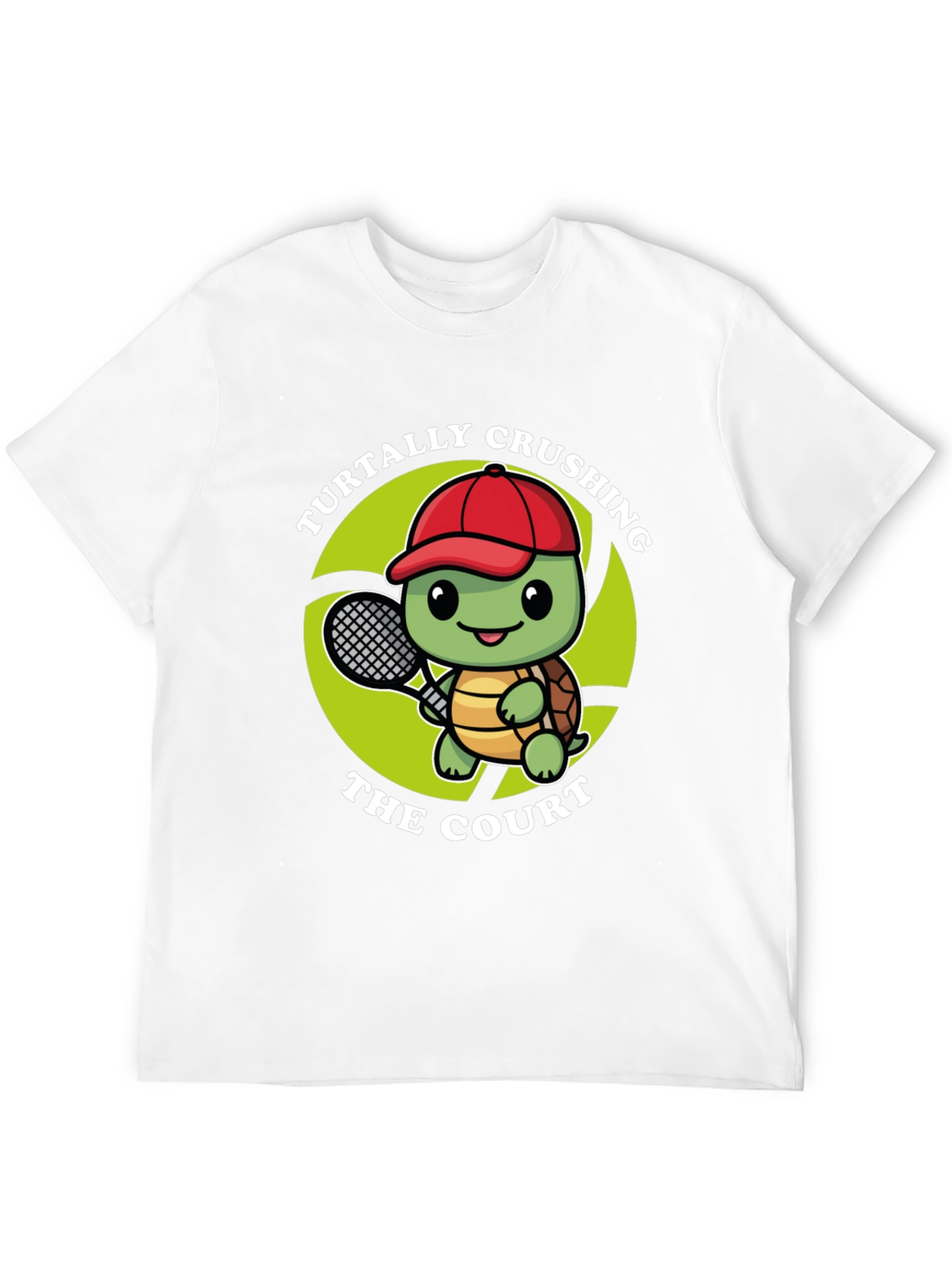 Turtally Crushing It! Tennis Turtle Graphic Tee