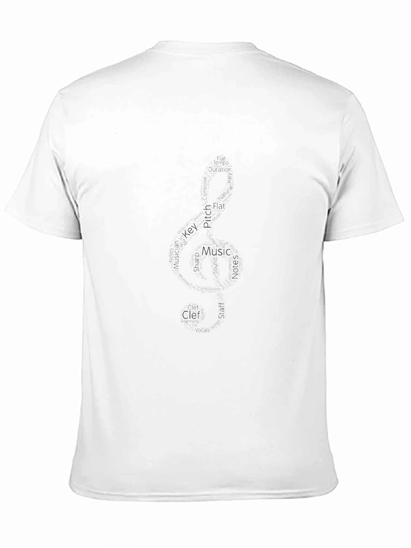 Mens Black Music Graphic T-Shirt