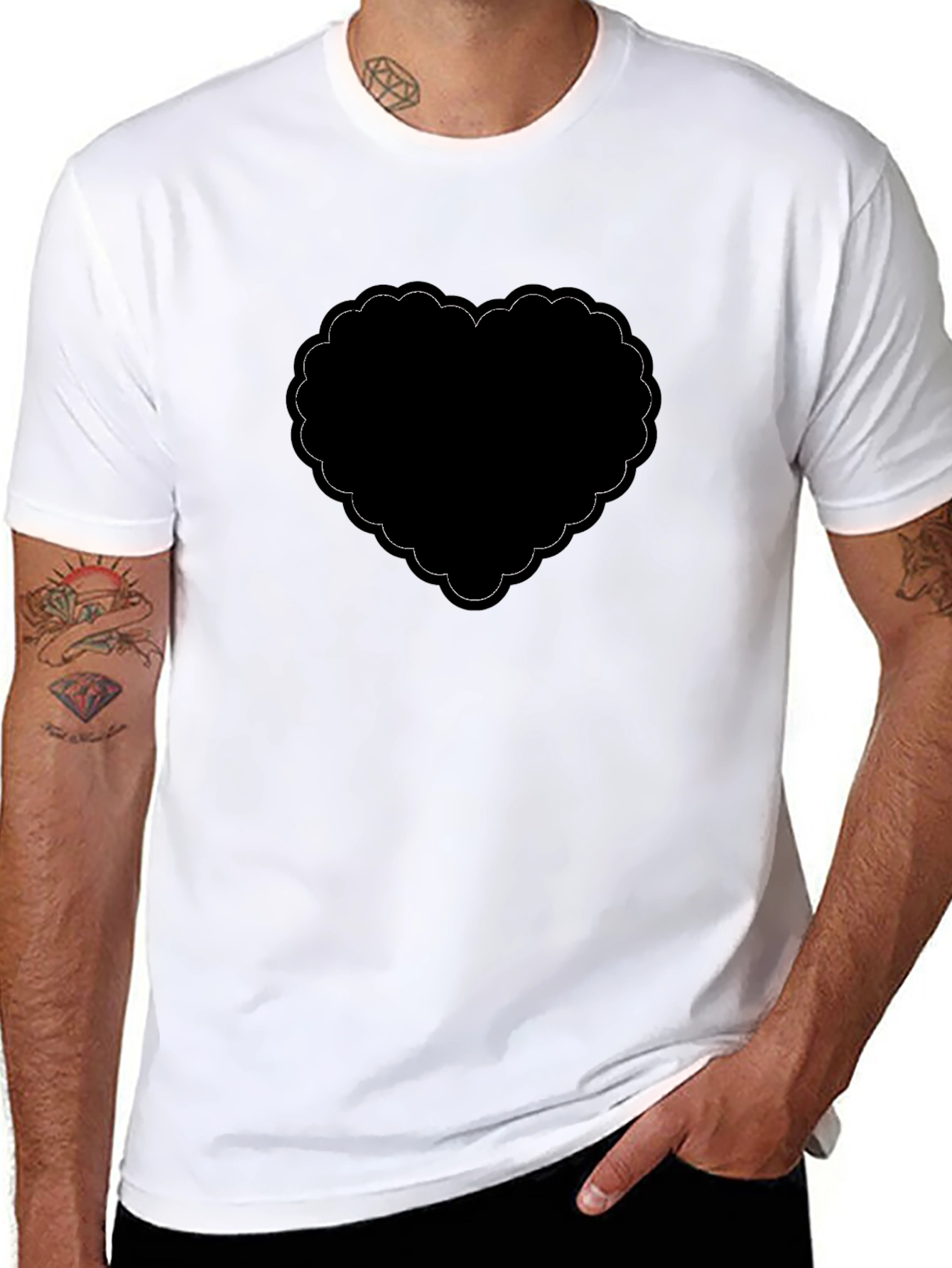 Black Heart Graphic T-Shirt - Stylish and Trendy