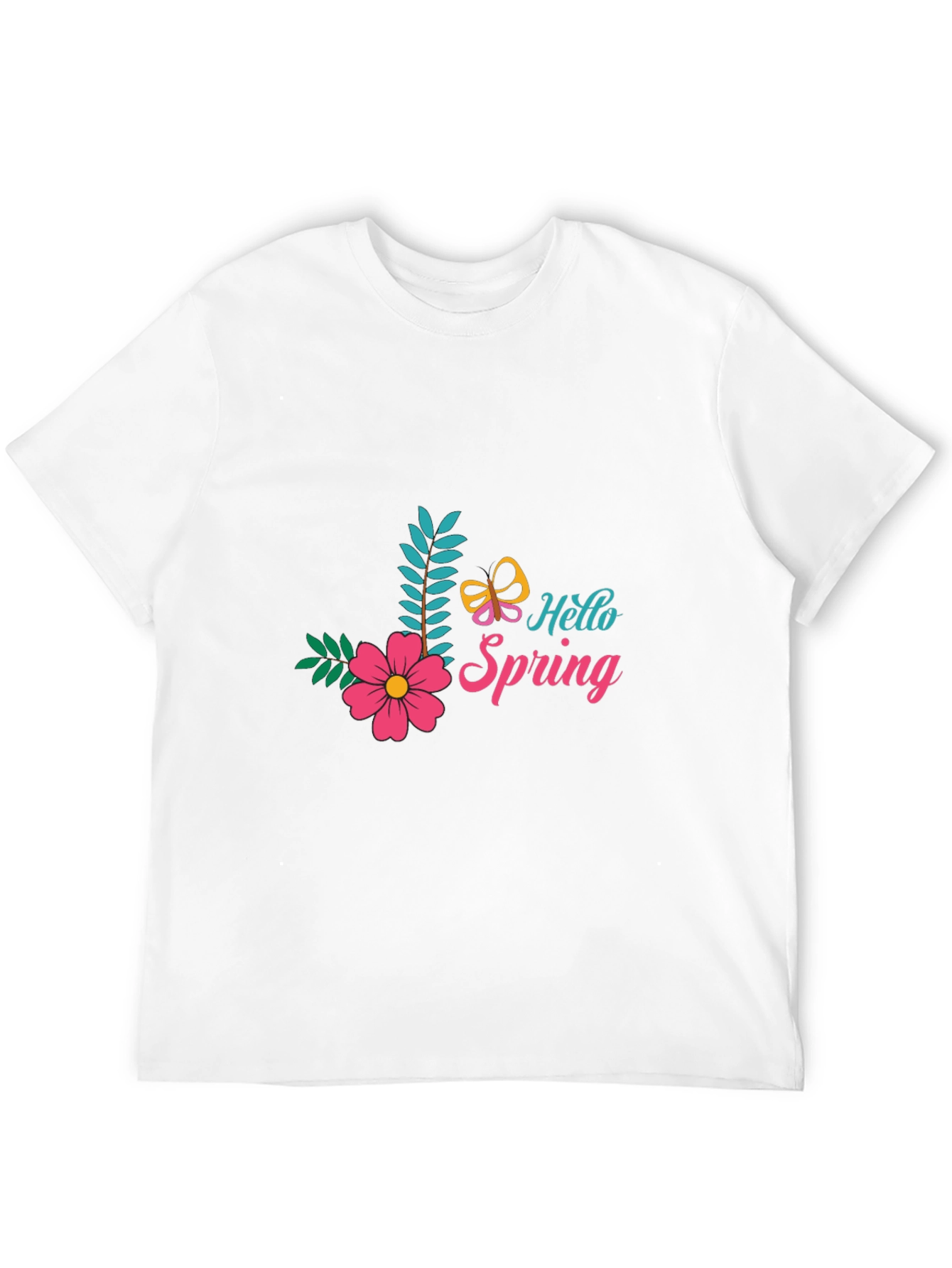 Hello Spring Black T-Shirt