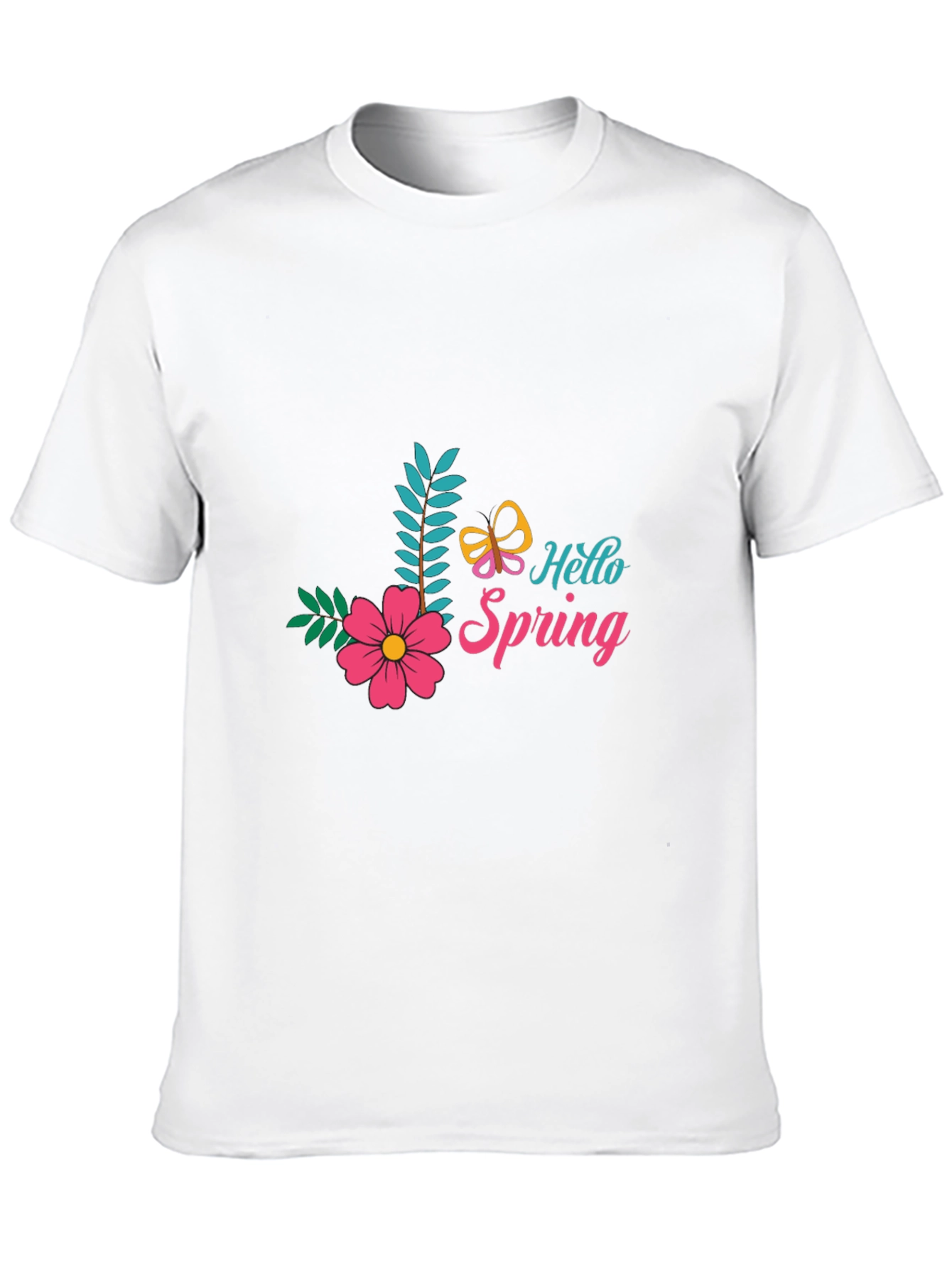 Hello Spring Black T-Shirt