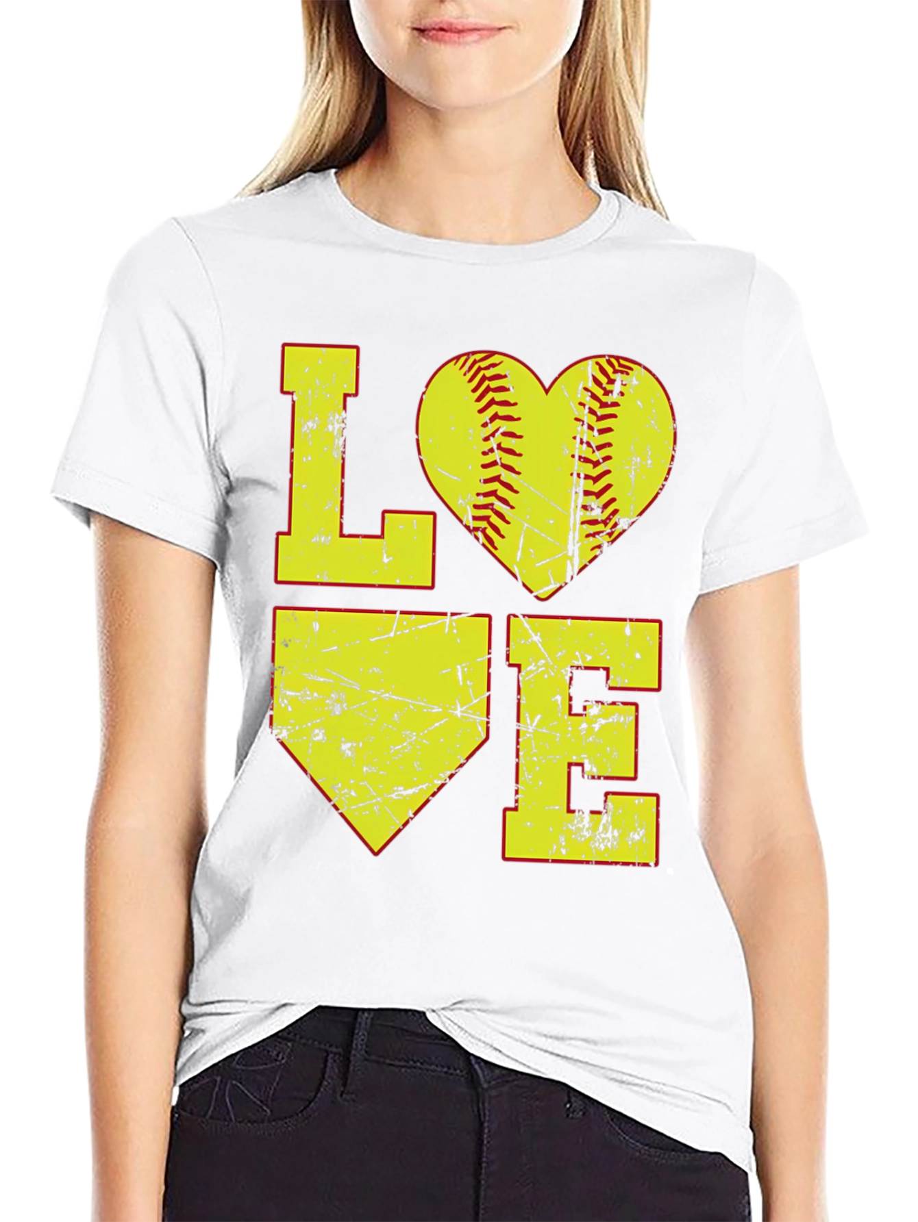 Softball Love Graphic Tee - Black