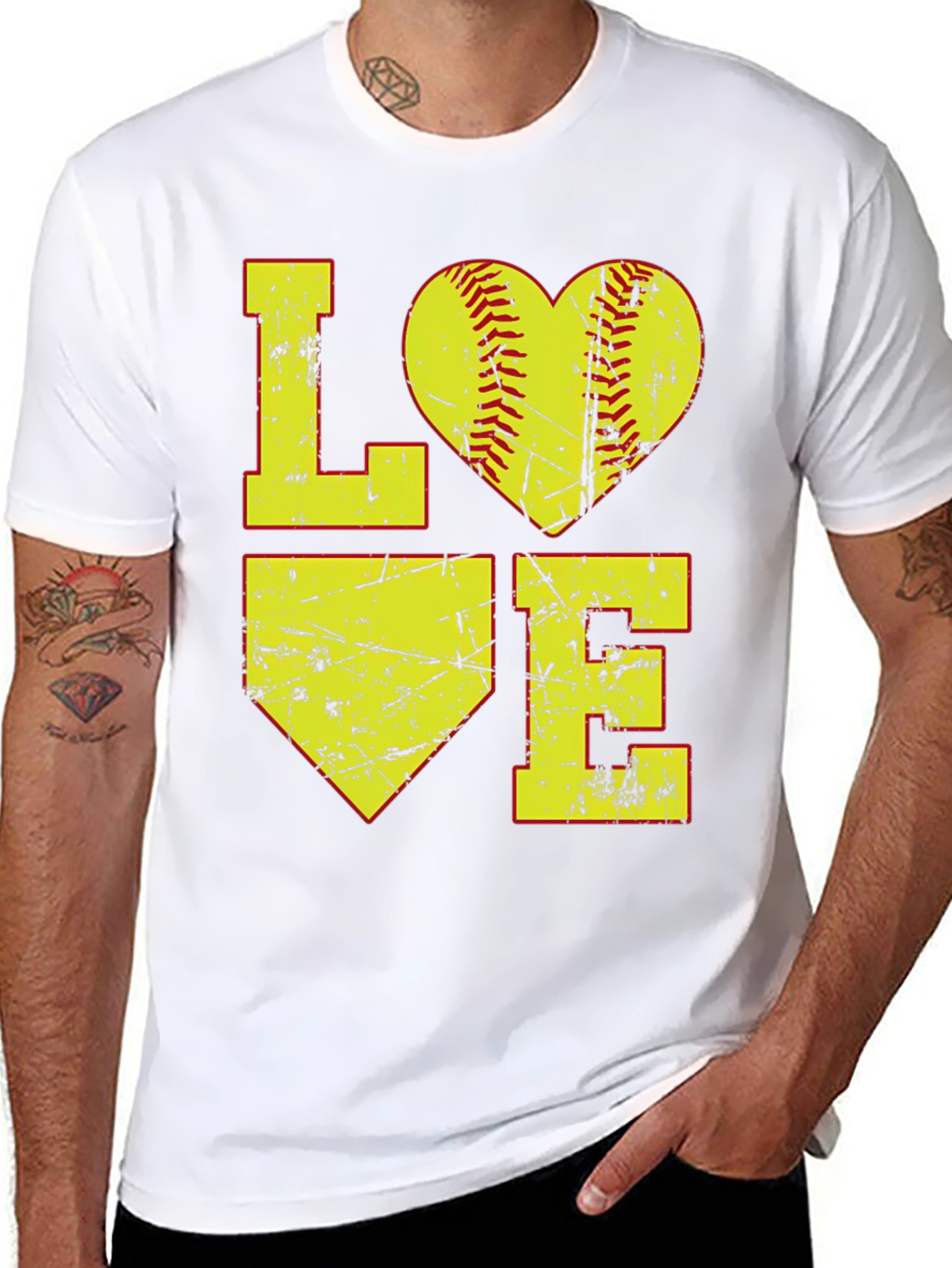 Softball Love Graphic Tee - Black