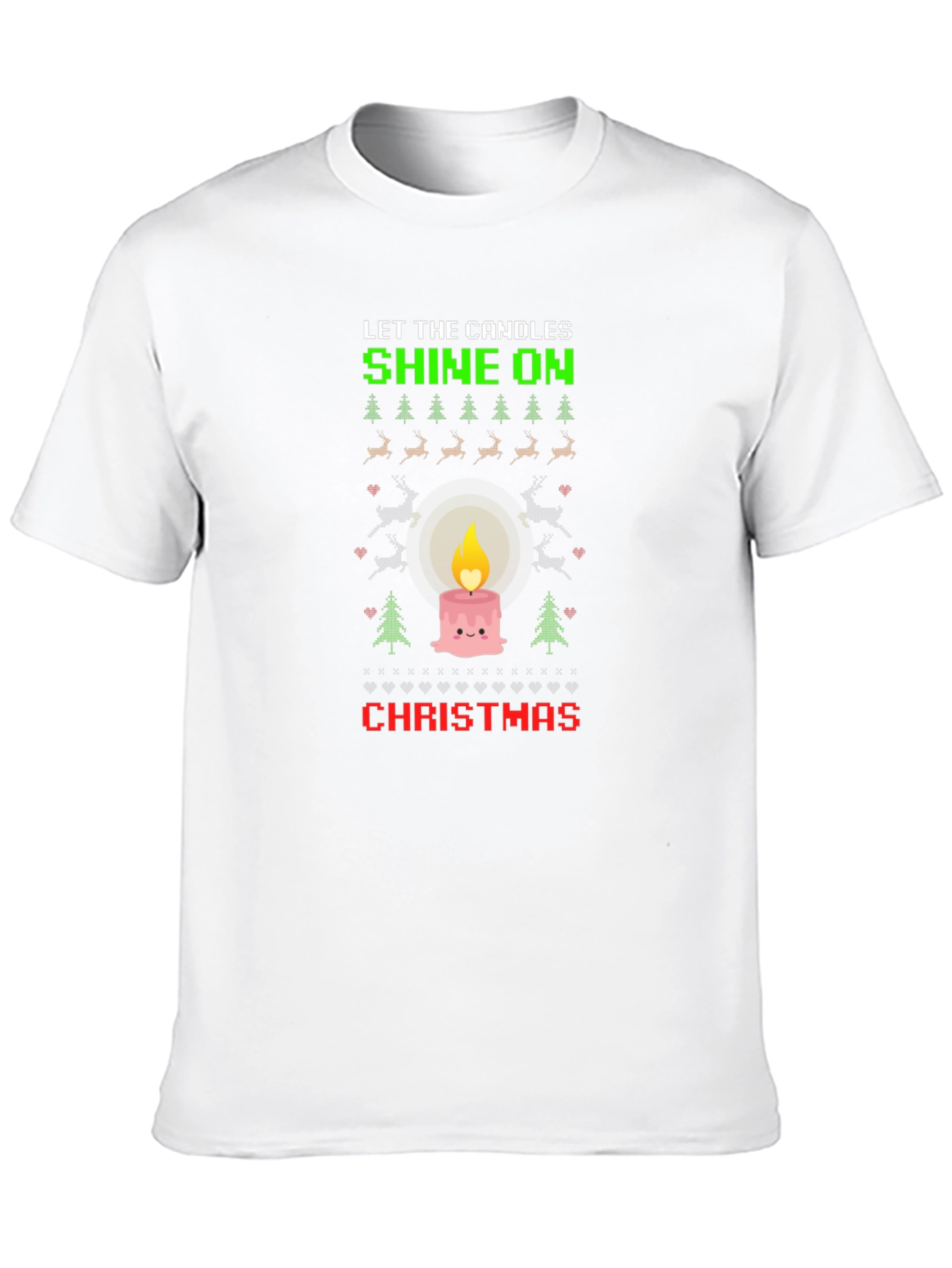 Christmas Candle T-Shirt - Holiday Festive Tee