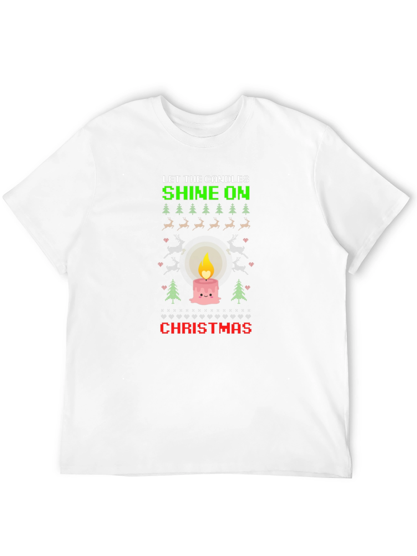 Christmas Candle T-Shirt - Holiday Festive Tee