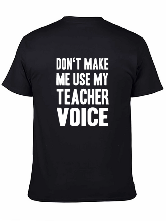 Teacher Voice Black Crew Neck T-Shirt