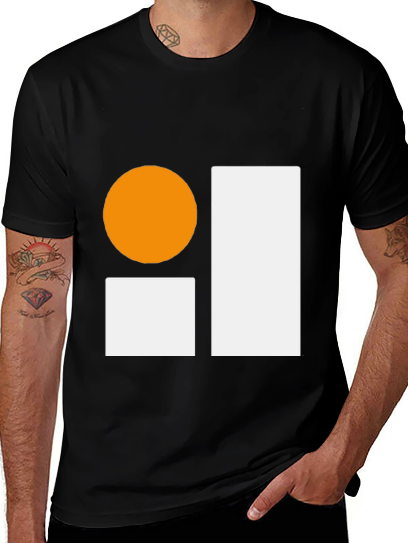 Abstract Graphic Black T-Shirt