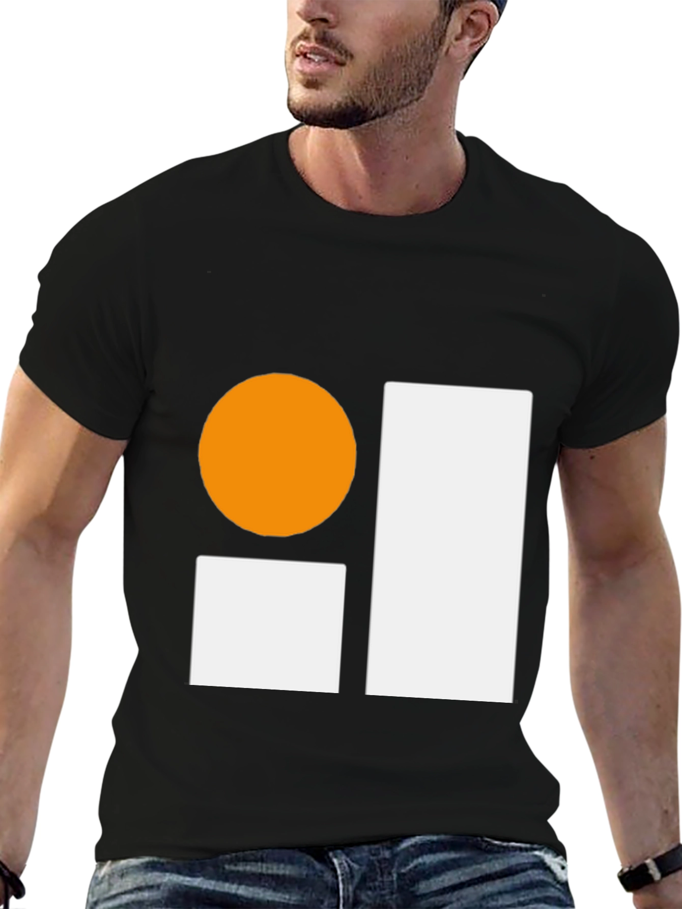 Abstract Graphic Black T-Shirt