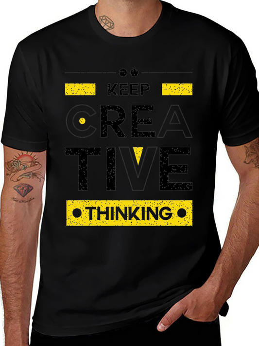 Creative Thinking Graphic Black T-Shirt