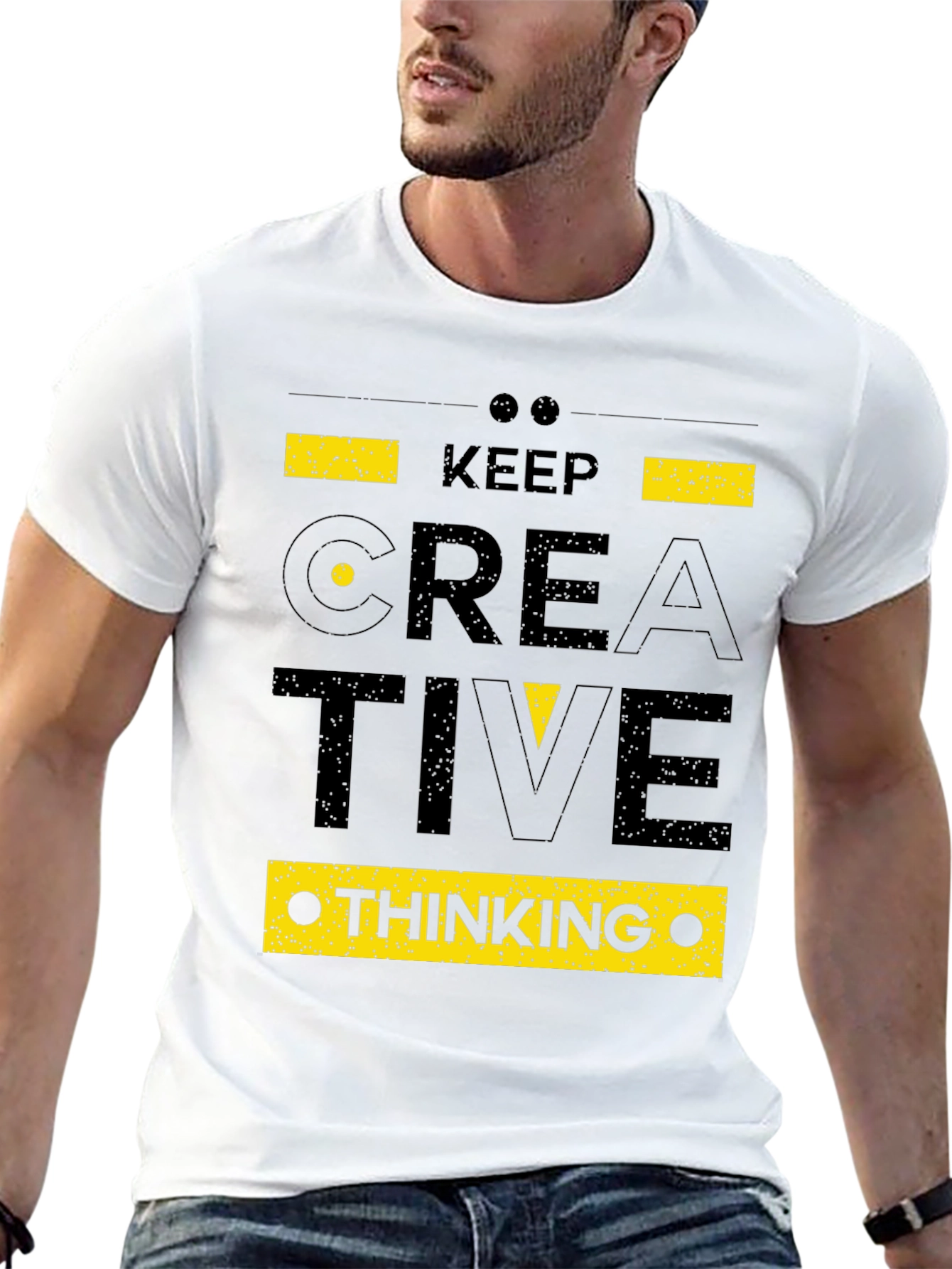 Creative Thinking Graphic Black T-Shirt