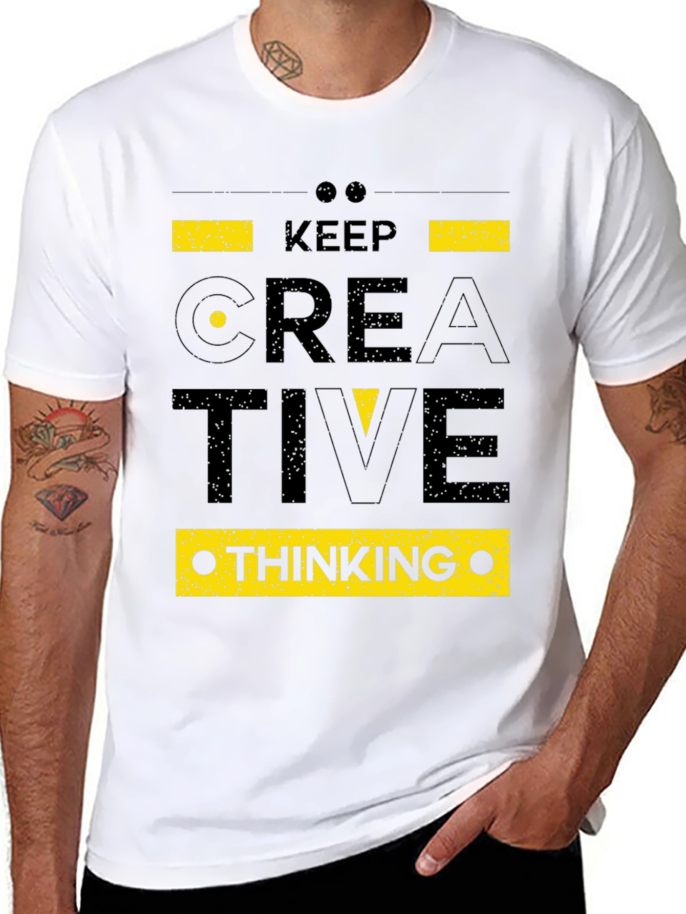Creative Thinking Graphic Black T-Shirt