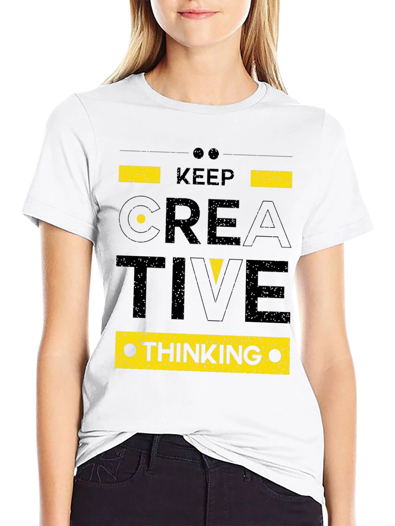 Creative Thinking Graphic Black T-Shirt
