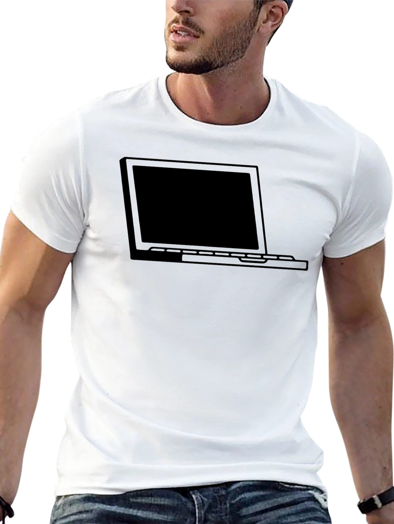 Laptop Graphic Black T-Shirt