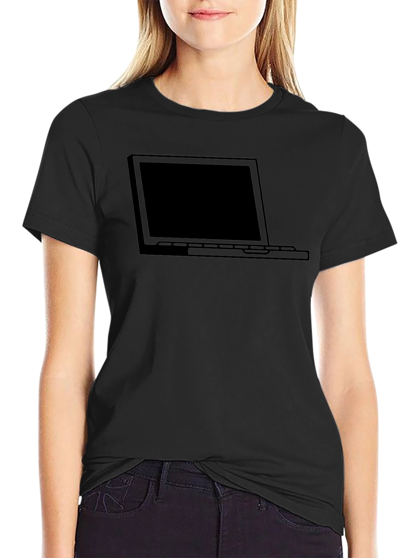 Laptop Graphic Black T-Shirt