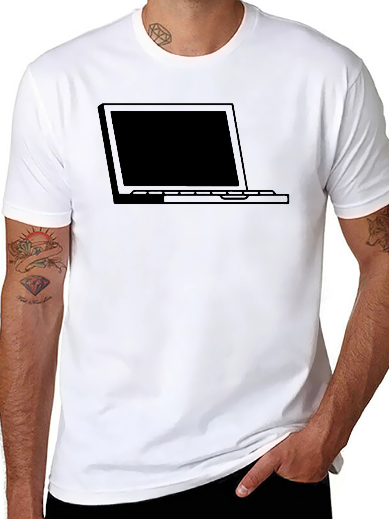Laptop Graphic Black T-Shirt