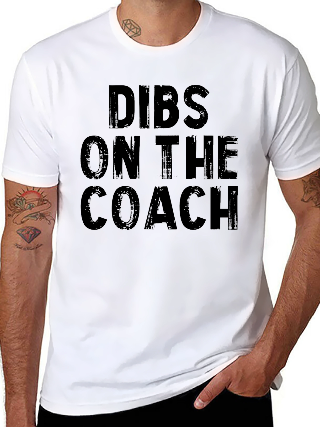Dibs on The Coach - Novelty Graphic T-Shirt
