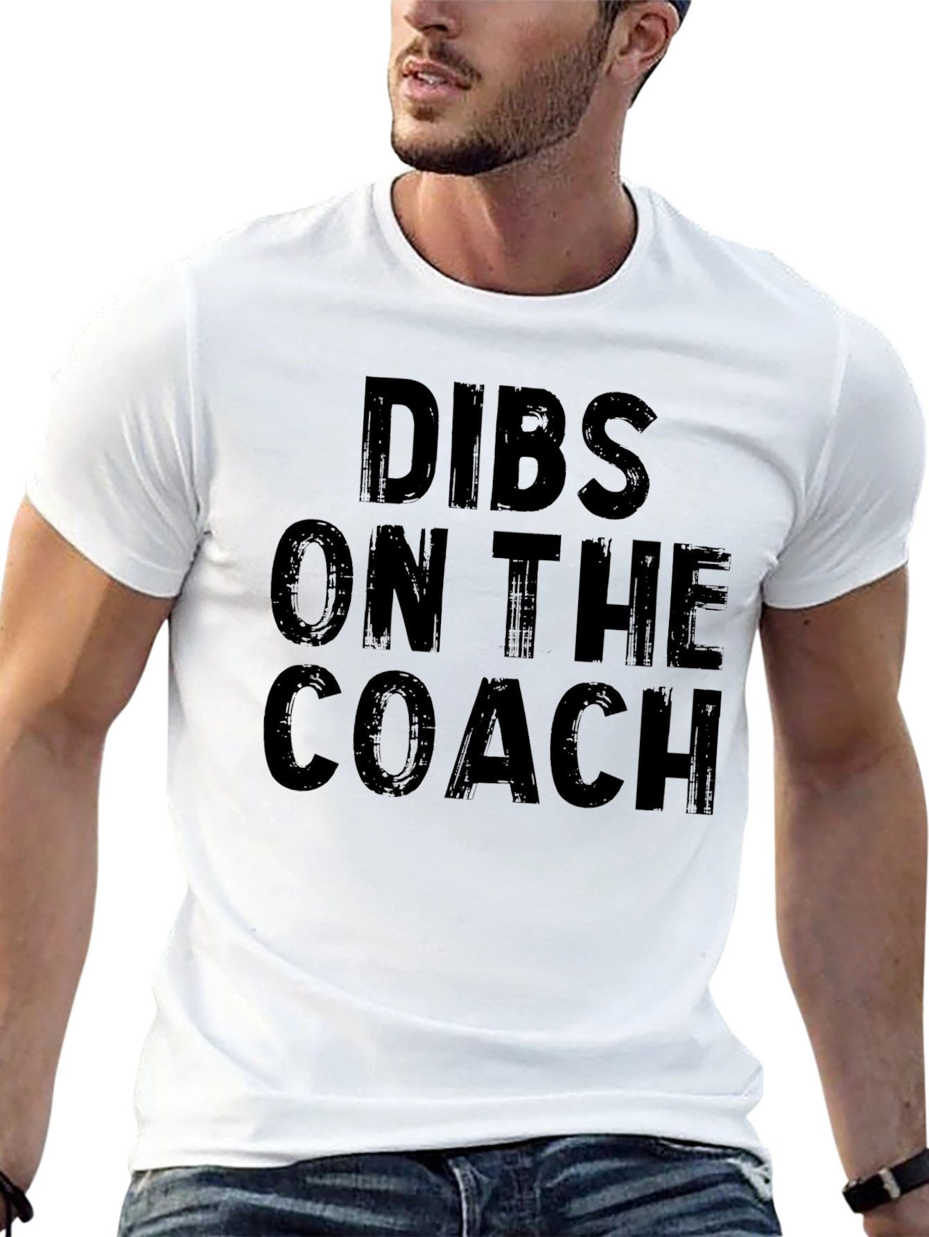 Dibs on The Coach - Novelty Graphic T-Shirt