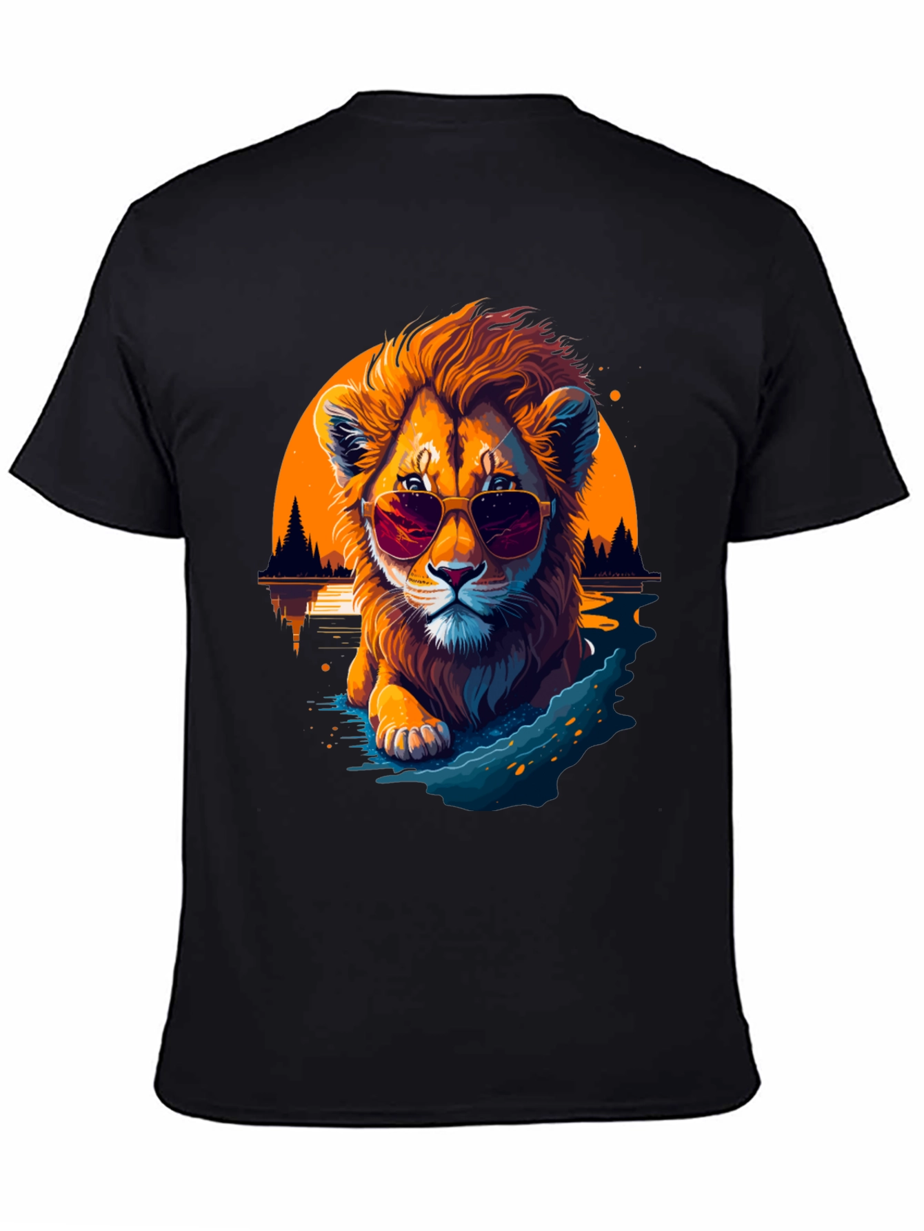 Cool Lion Graphic Tee - Chill Vibes Only