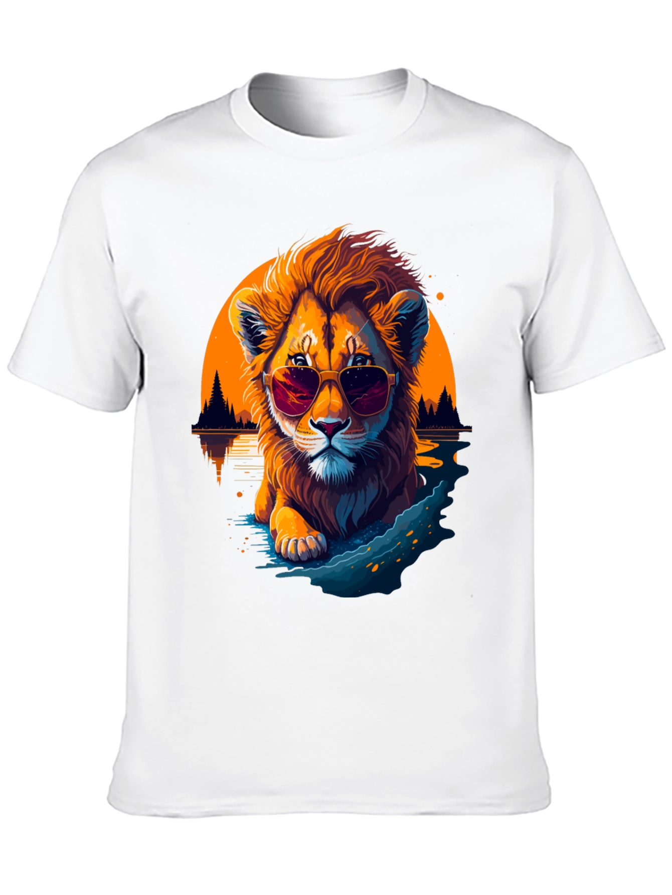 Cool Lion Graphic Tee - Chill Vibes Only