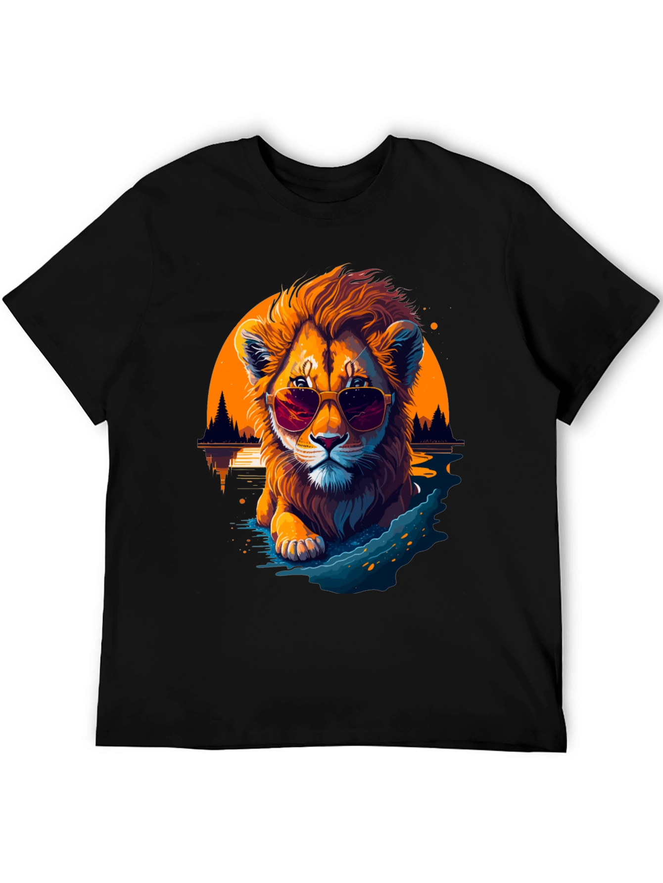 Cool Lion Graphic Tee - Chill Vibes Only