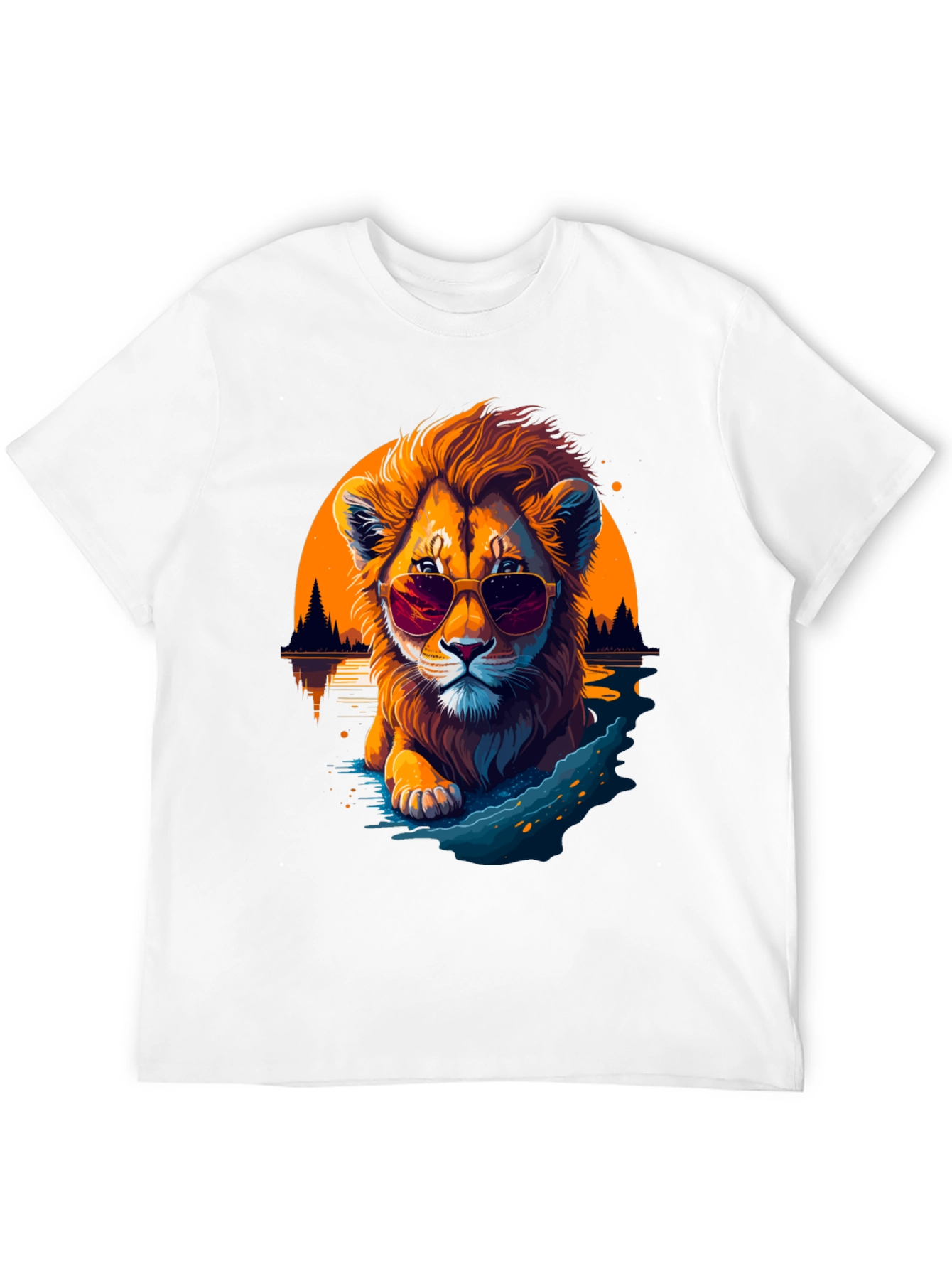 Cool Lion Graphic Tee - Chill Vibes Only