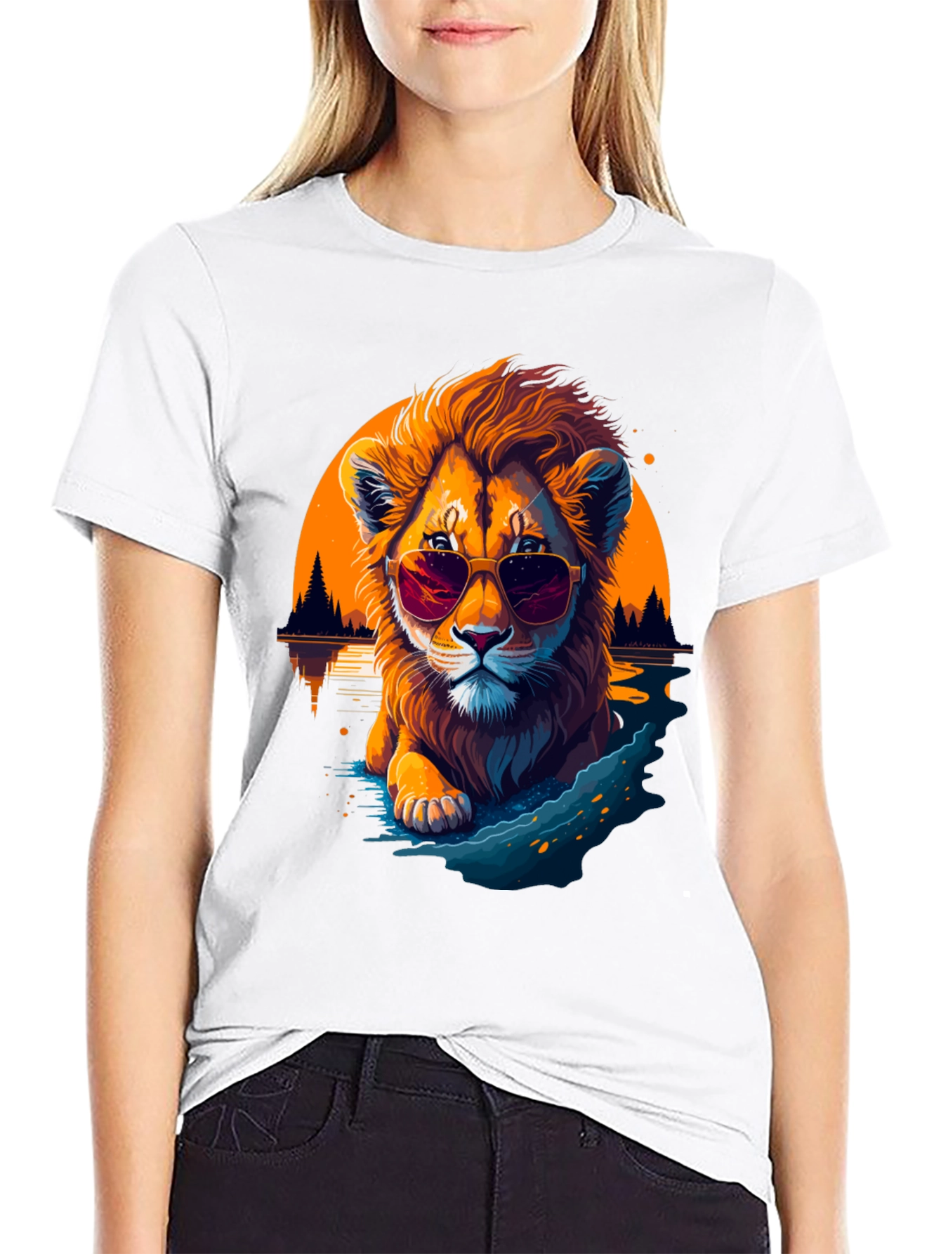Cool Lion Graphic Tee - Chill Vibes Only