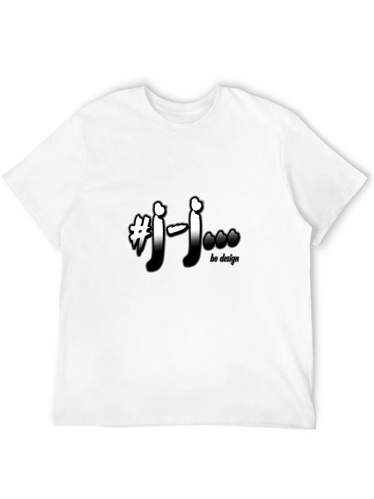 Bold Graphic Tee: #J-J Design Black Cotton