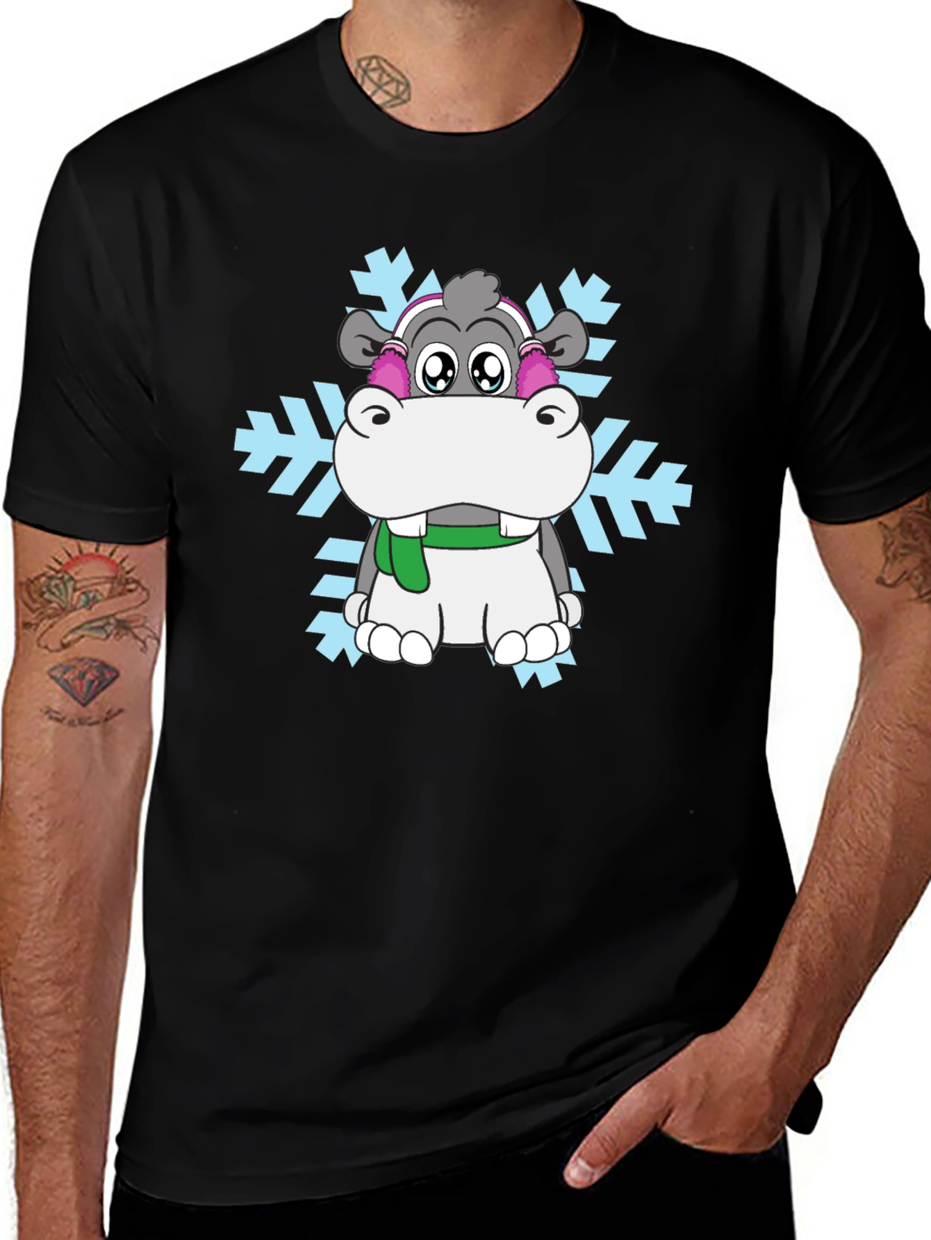 Winter Hippo T-Shirt
