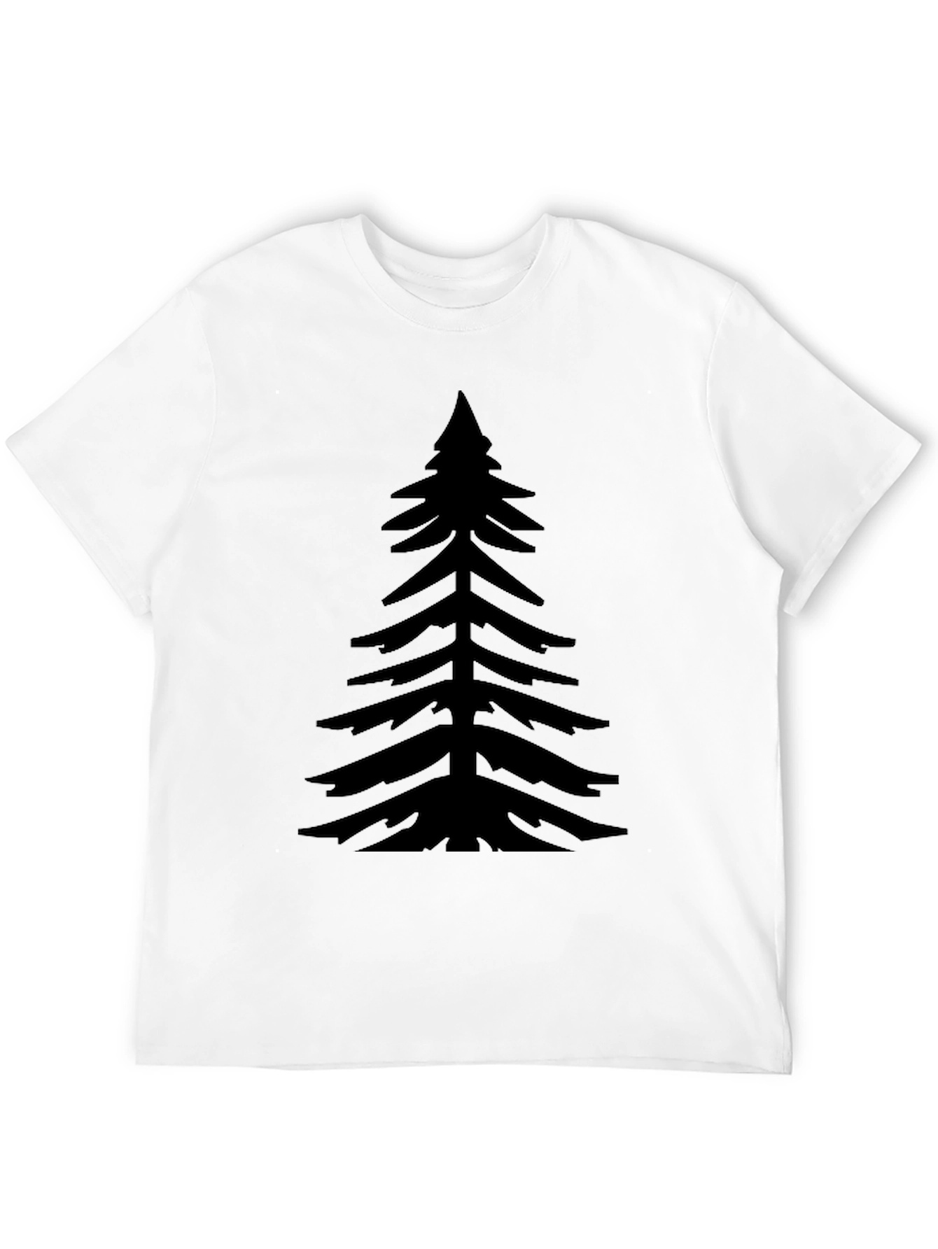 Mens Black Pine Tree Graphic Tee