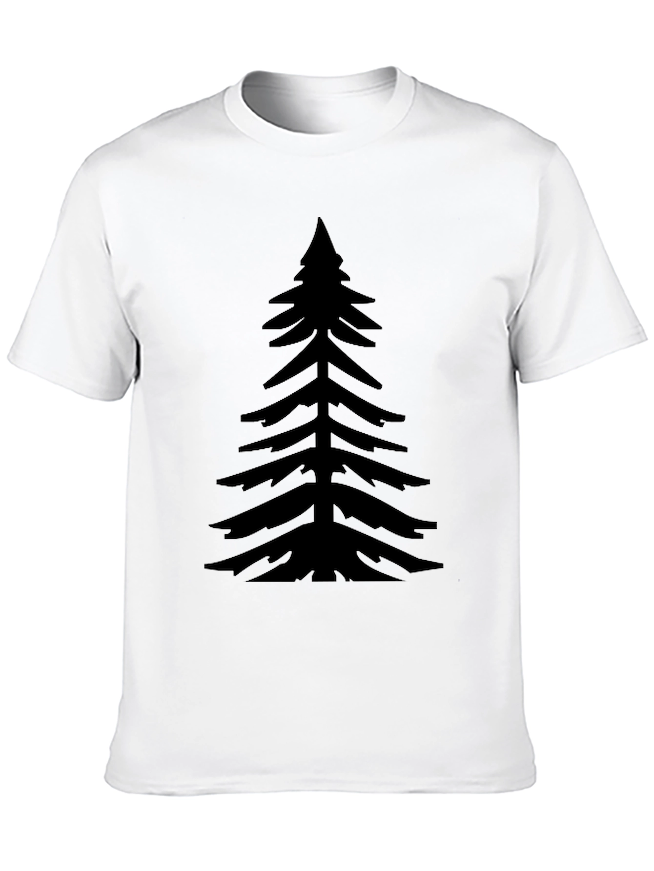 Mens Black Pine Tree Graphic Tee