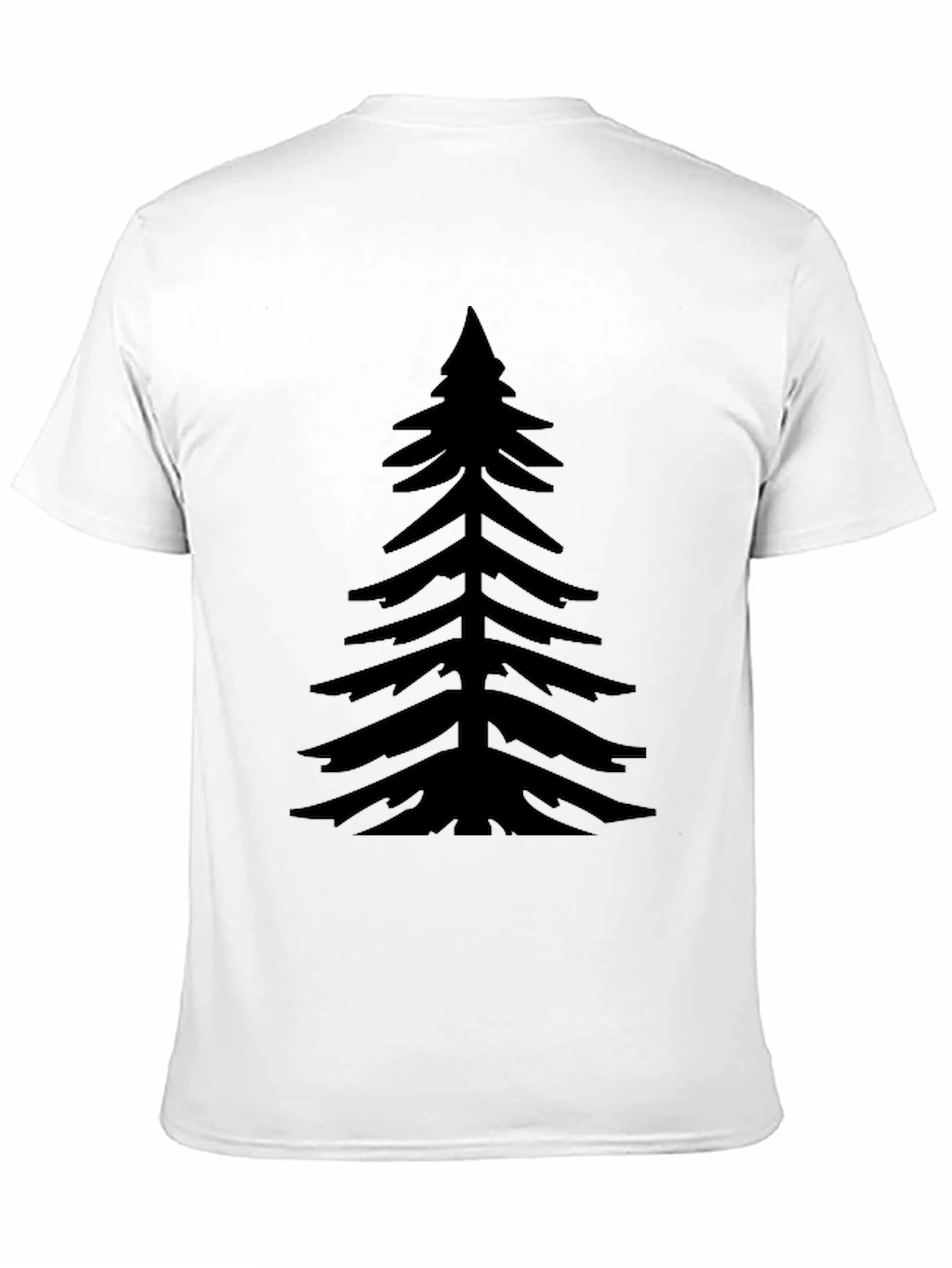 Mens Black Pine Tree Graphic Tee