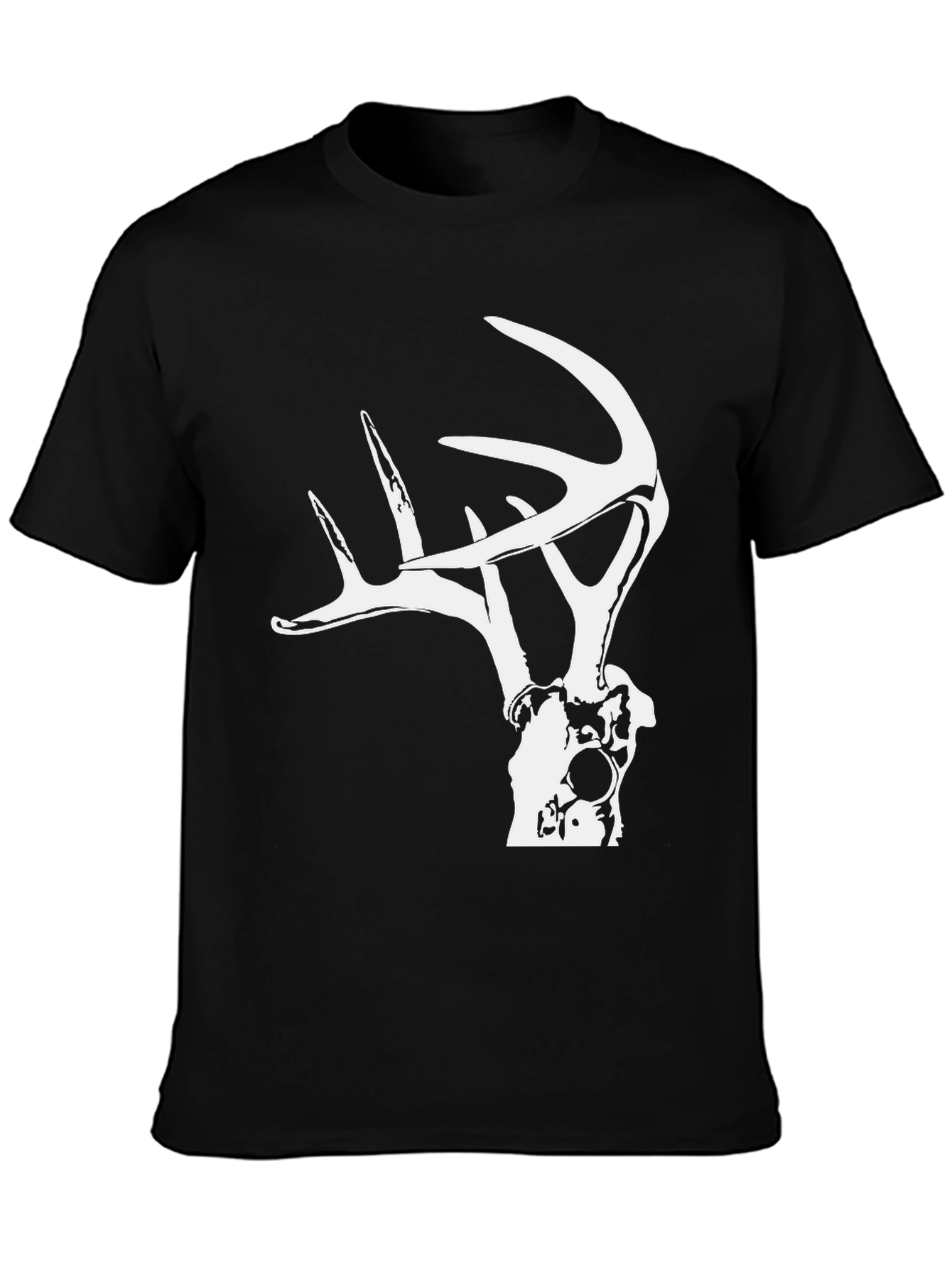 Black Deer Skull Graphic Tee - Hunting Shirt