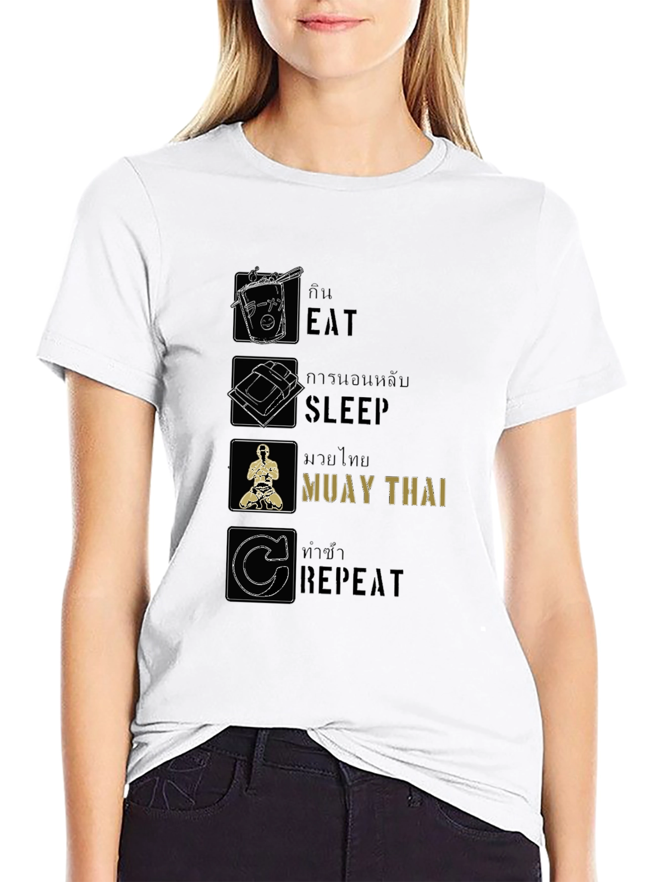 Eat Sleep Muay Thai Repeat T-Shirt