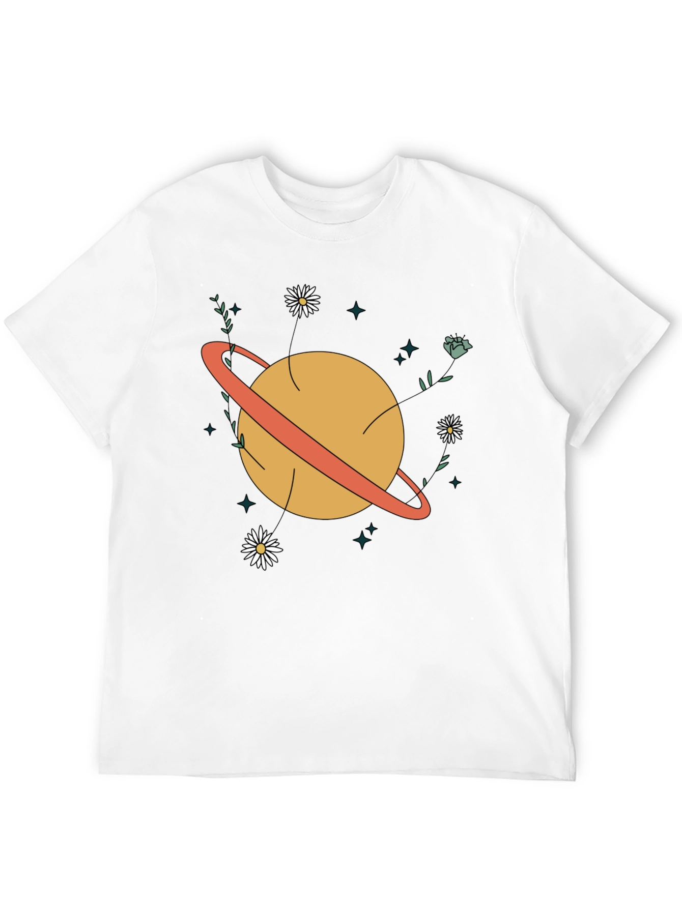 Planet Flowers Graphic T-Shirt