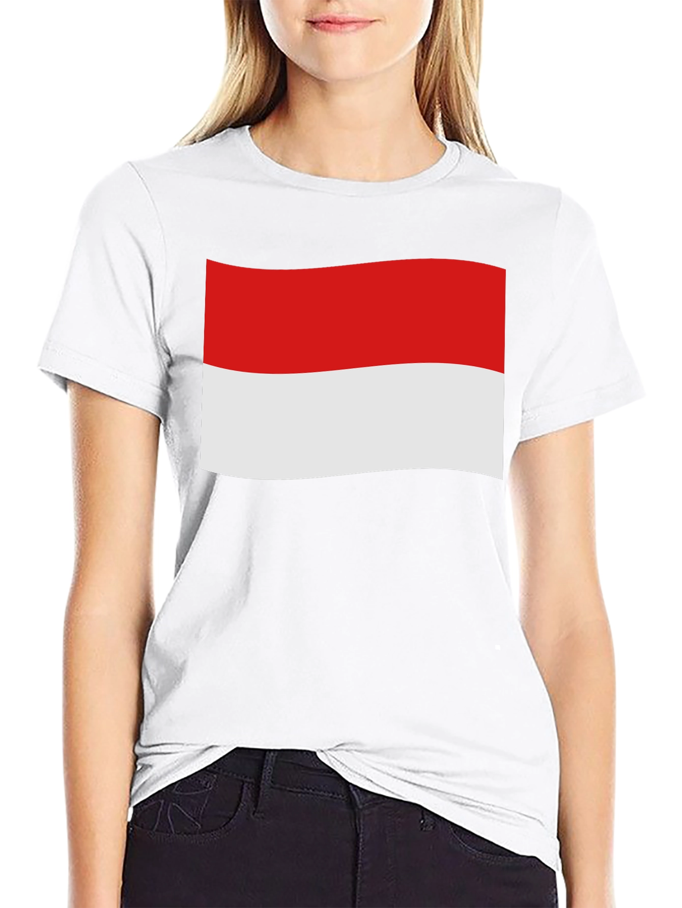 Indonesia Flag Graphic Black T-Shirt
