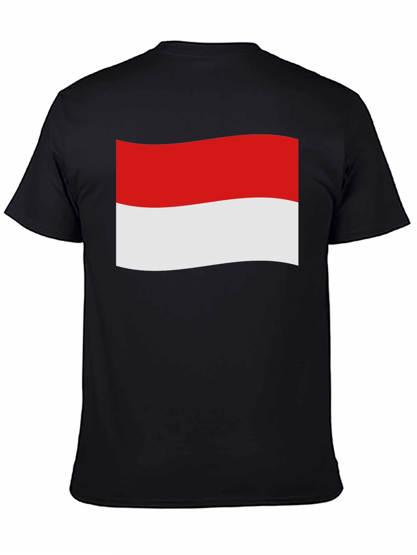 Indonesia Flag Graphic Black T-Shirt