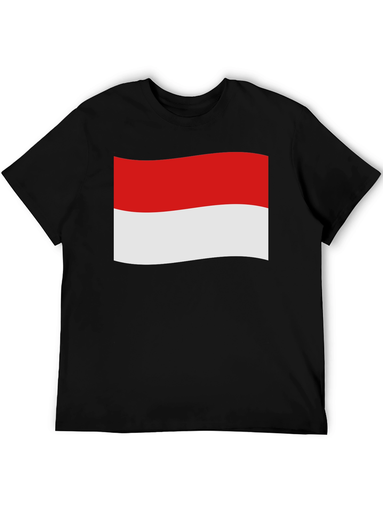 Indonesia Flag Graphic Black T-Shirt