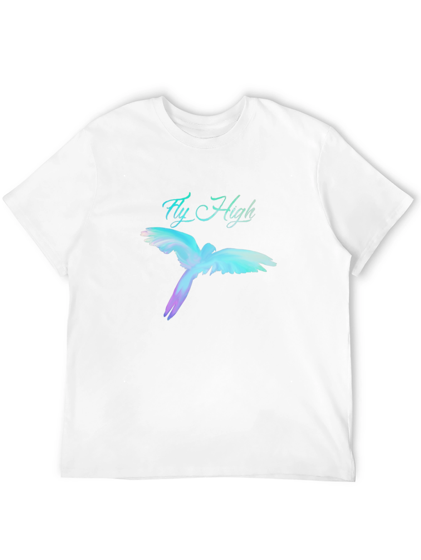 Fly High Parrot Graphic Black T-Shirt