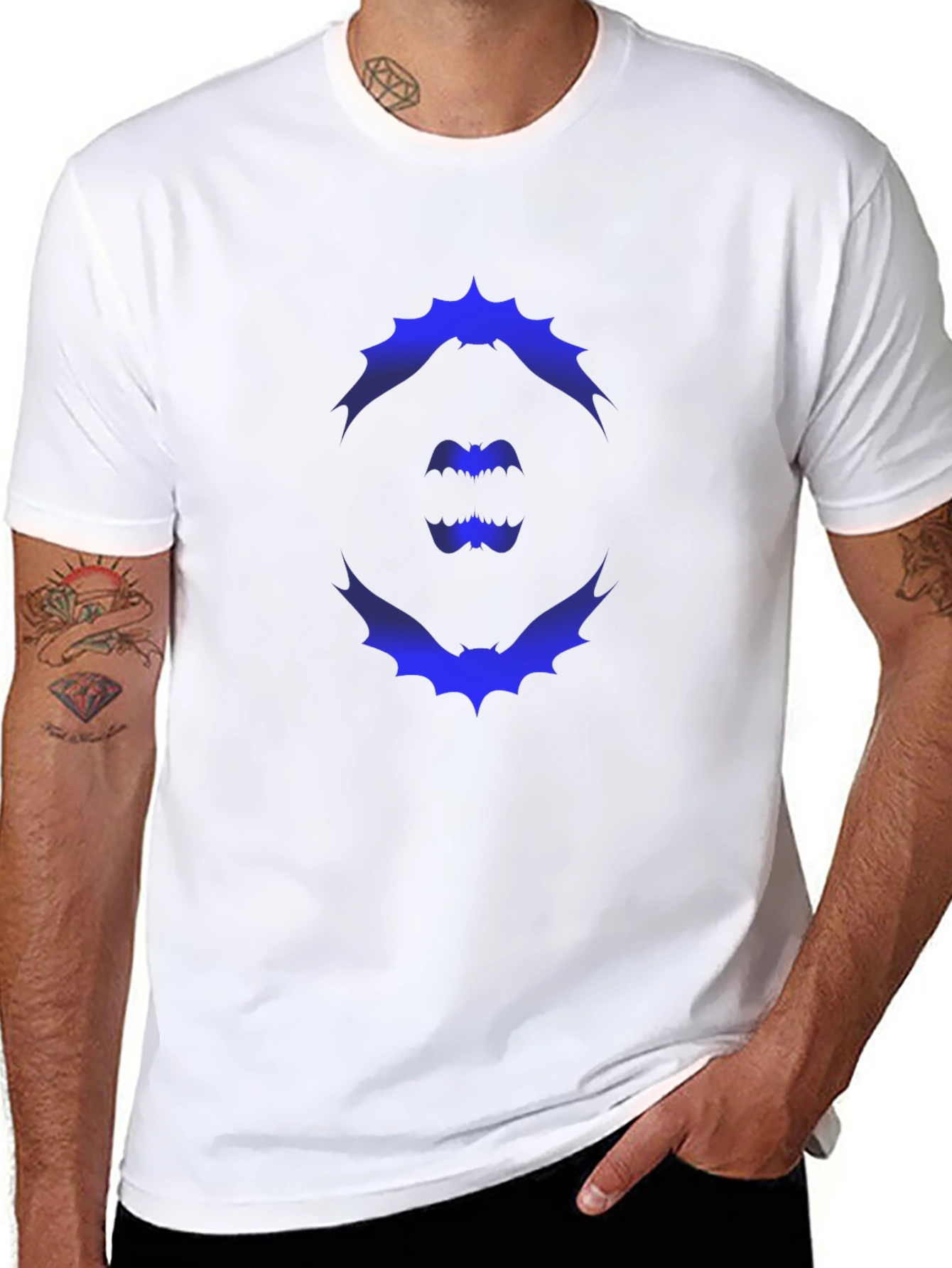 Cool Bat Graphic T-Shirt - Black