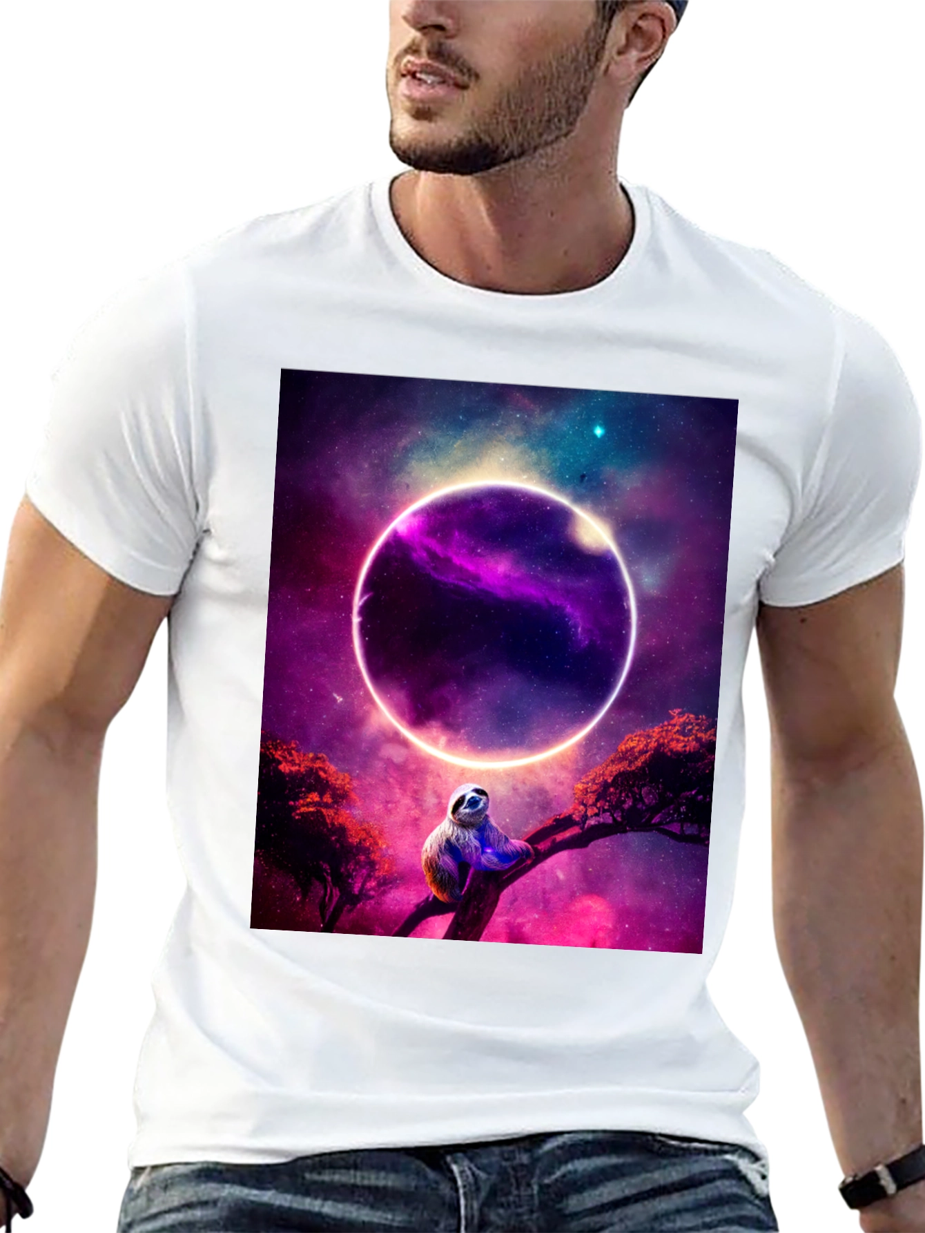 Sloth in Space T-Shirt - Cosmic Sloth Tee