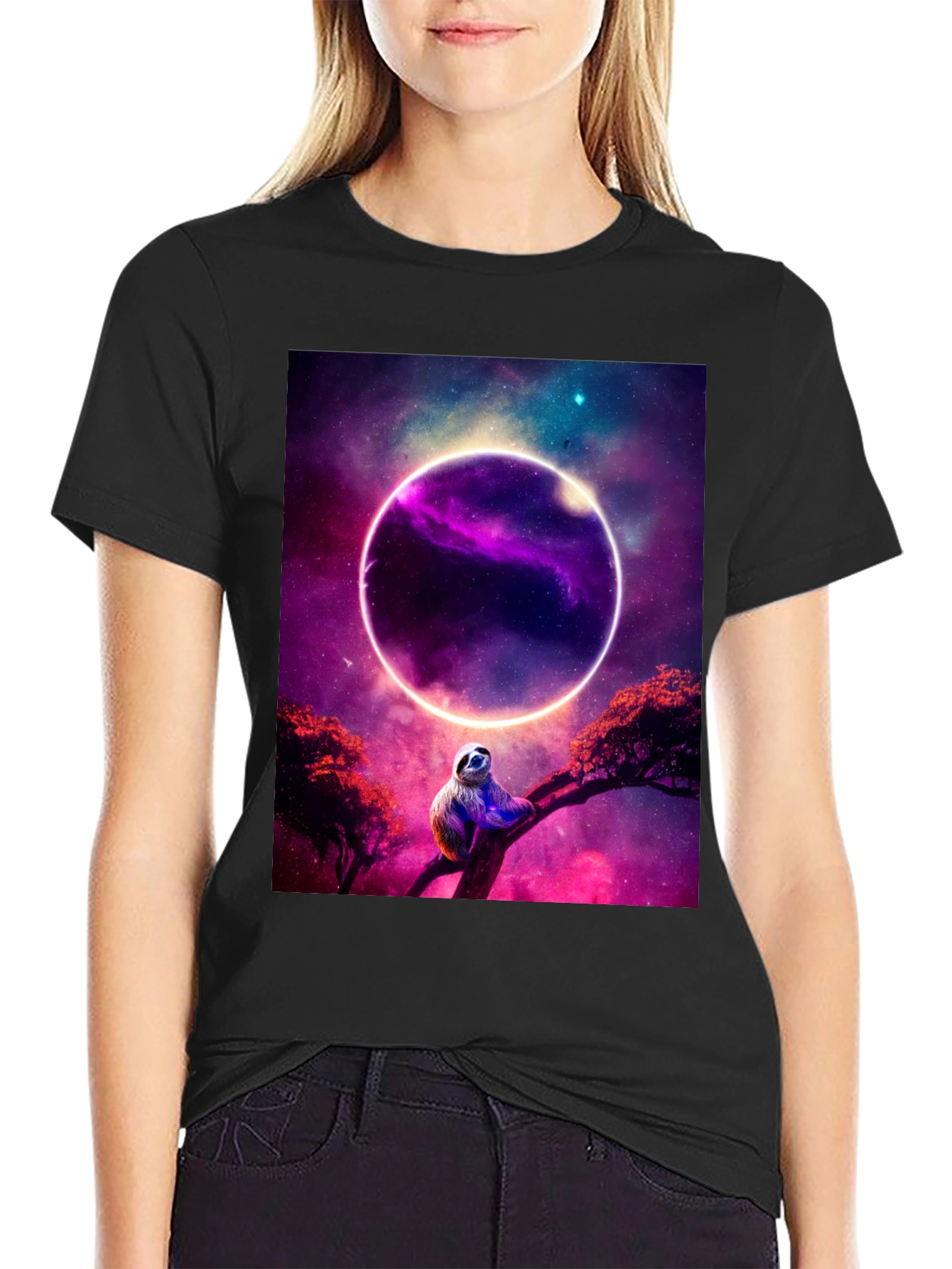 Sloth in Space T-Shirt - Cosmic Sloth Tee
