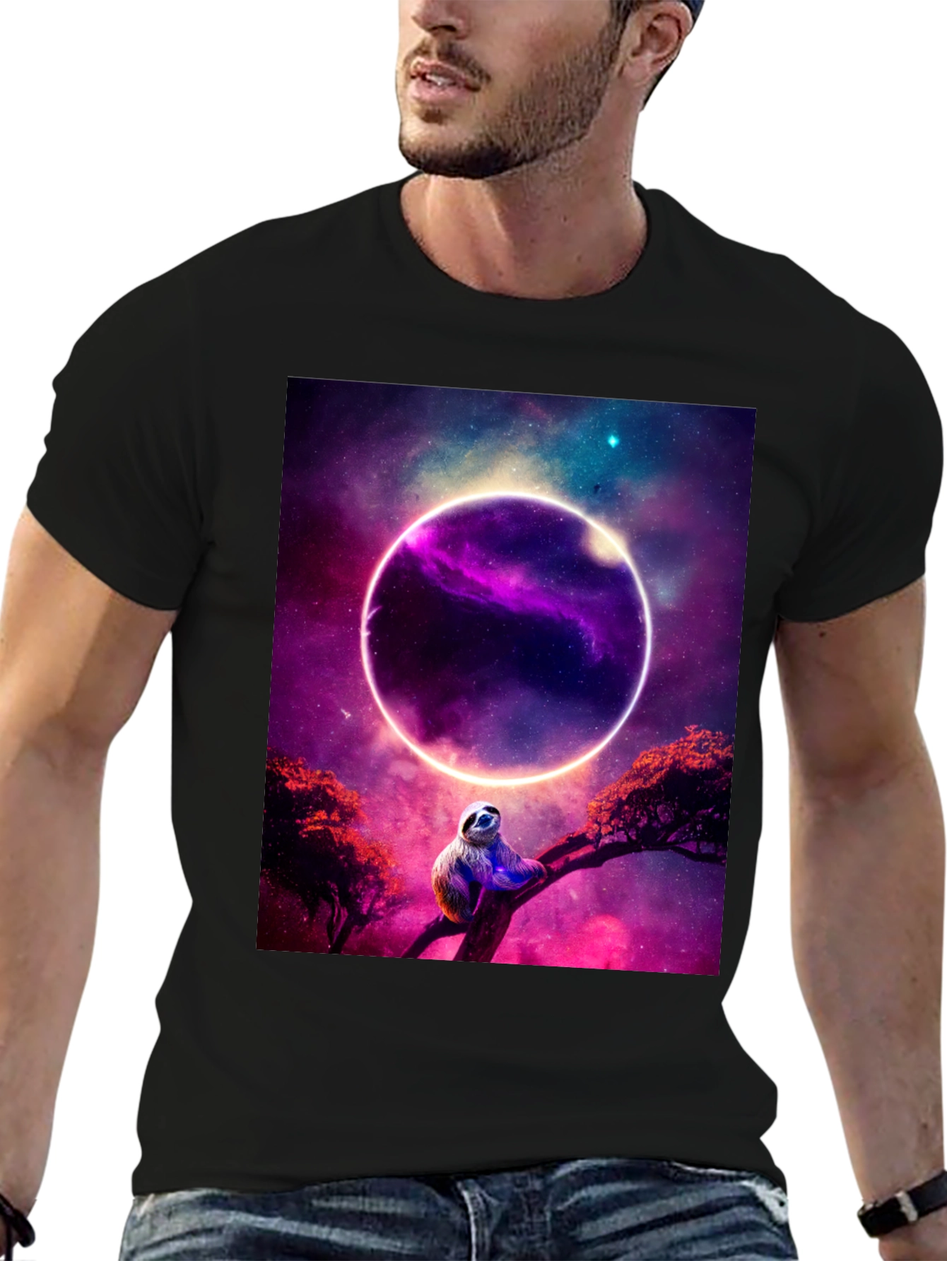 Sloth in Space T-Shirt - Cosmic Sloth Tee