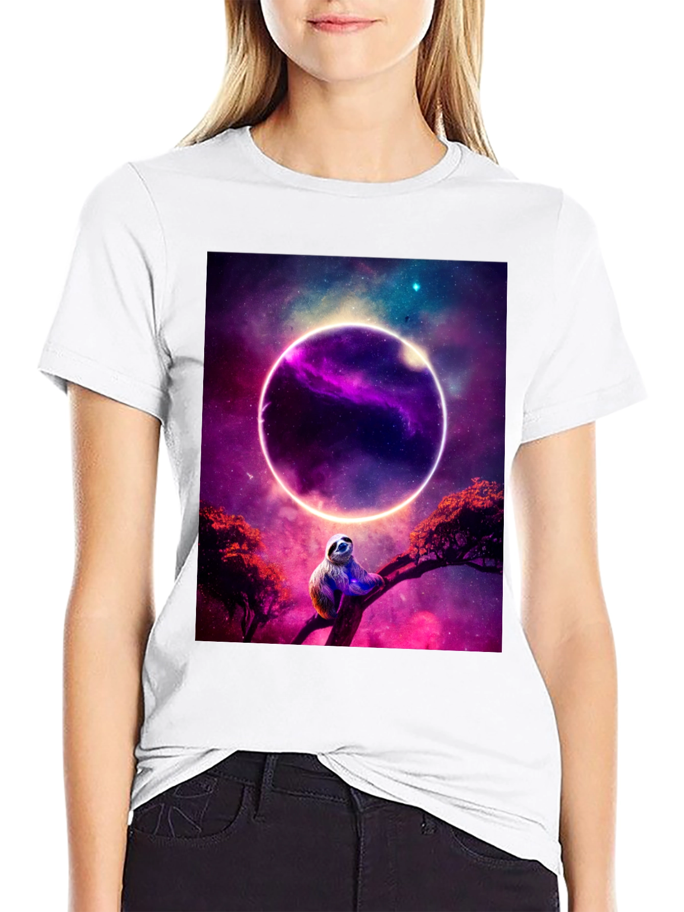Sloth in Space T-Shirt - Cosmic Sloth Tee