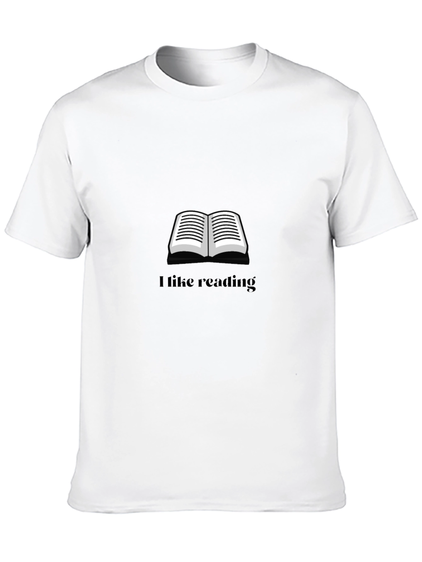 I Like Reading Black Graphic T-Shirt