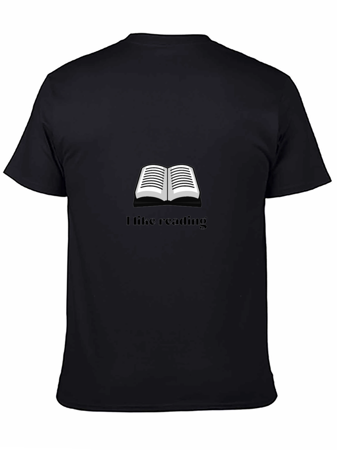 I Like Reading Black Graphic T-Shirt