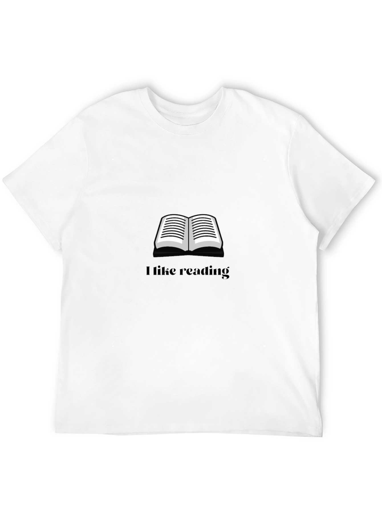 I Like Reading Black Graphic T-Shirt
