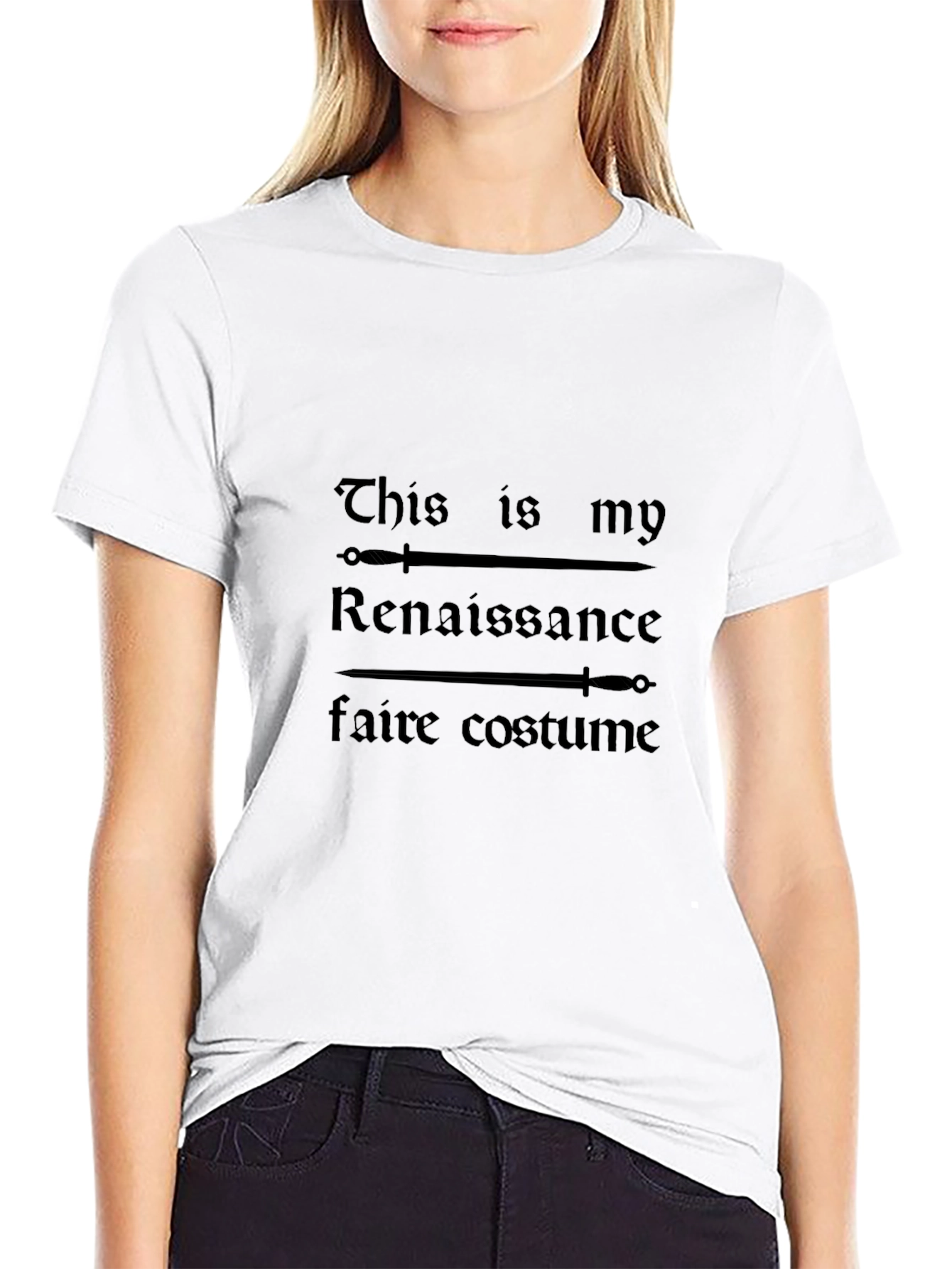 Renaissance Faire Costume T-Shirt - Mens Black Tee