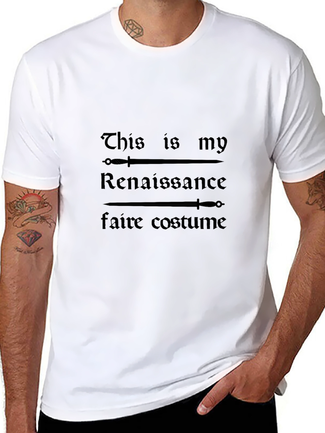 Renaissance Faire Costume T-Shirt - Mens Black Tee